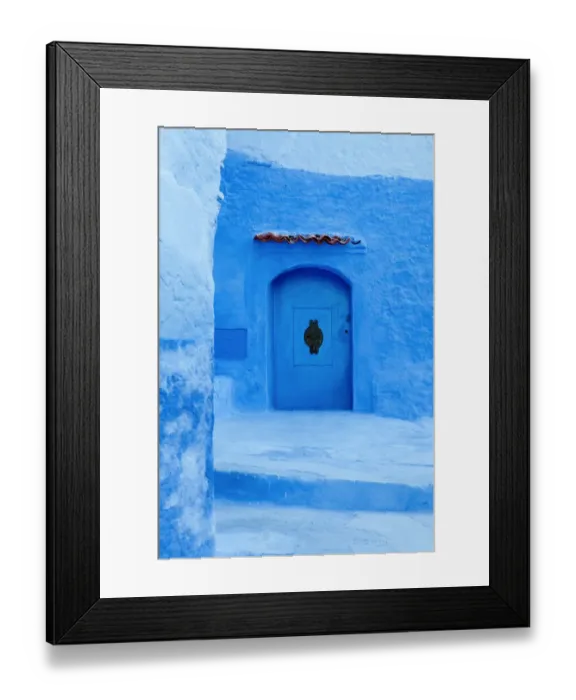 Framed Print : Blue door in the medina of Chefchaouen, Morocco Framed Print : Blue door in the medina of Chefchaouen, Morocco