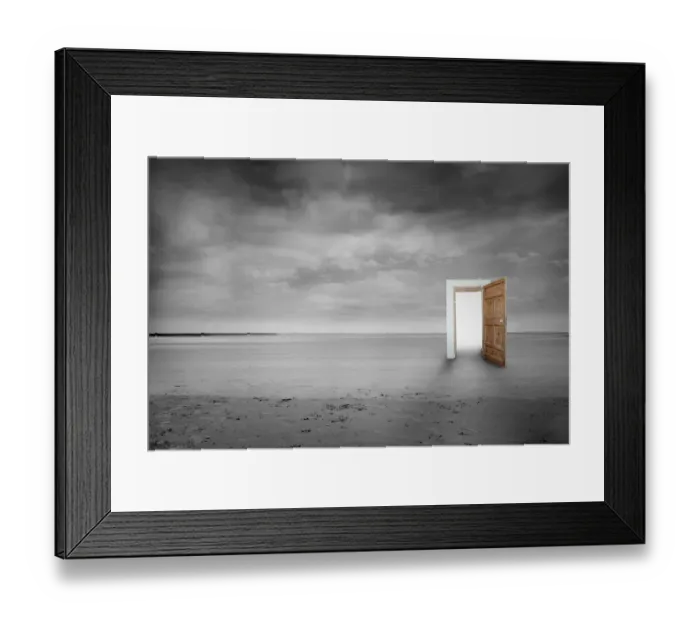 Framed Print : Picture of open wooden door Framed Print : Picture of open wooden door