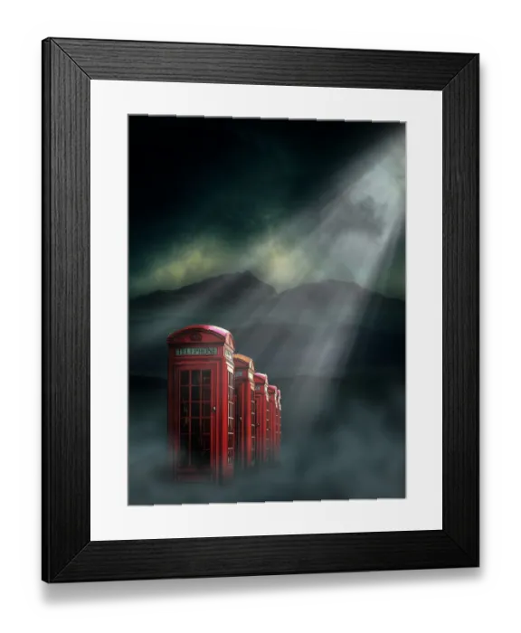 Framed Print : Red telephone boxes Framed Print : Red telephone boxes