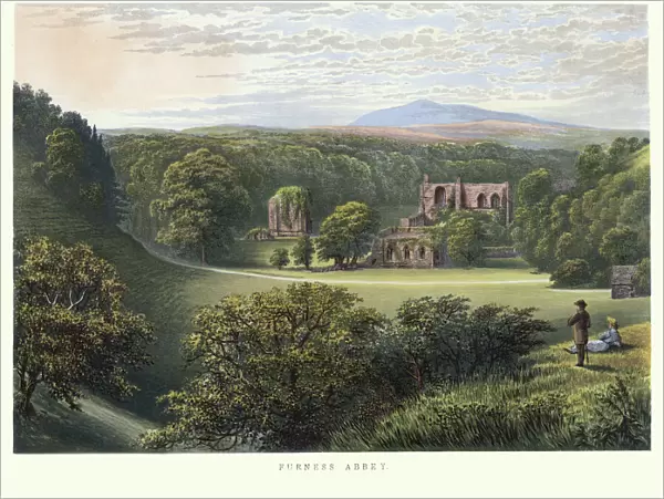 Furness Abbey, Cumbria, England 19th Century