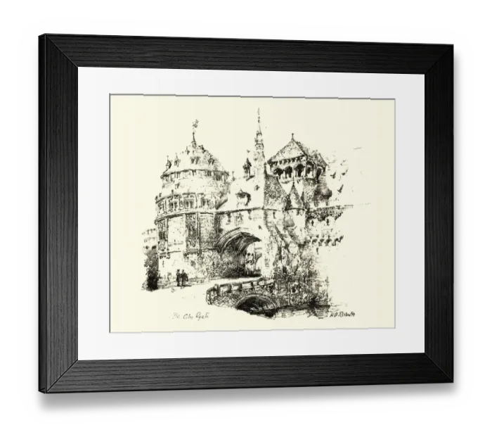 Framed Print : The city gate by h w brewer Framed Print : The city gate by h w brewer