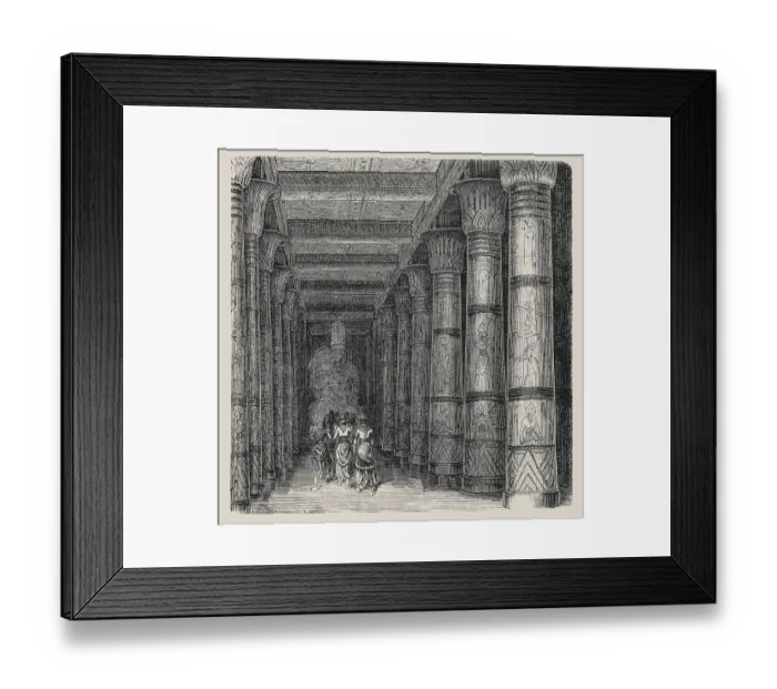 Framed Print : Inside of a temple with the god figure Framed Print : Inside of a temple with the god figure