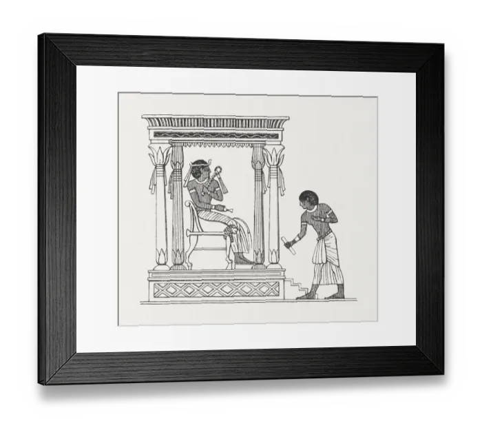 Framed Print : Egyptian letter carrier (1500 BC), wood engraving, published in 1885 Framed Print : Egyptian letter carrier (1500 BC), wood engraving, published in 1885