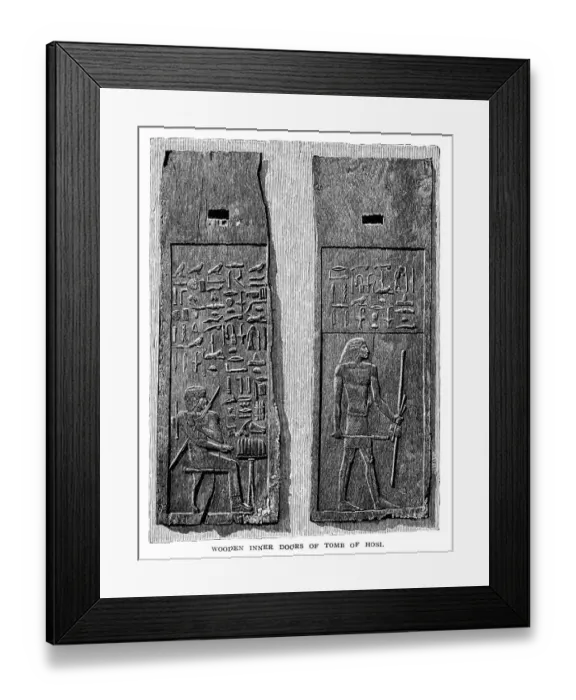 Framed Print : Wooden Doors of Tomb of Hosi Framed Print : Wooden Doors of Tomb of Hosi