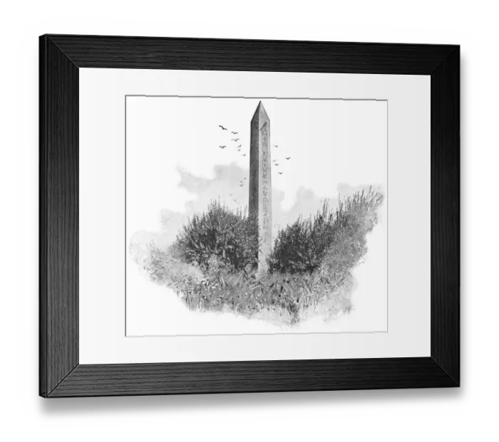 Framed Print : Obelisk of Pharaoh Senusret I at Heliopolis in Cairo, Egypt - Ottoman Empire Framed Print : Obelisk of Pharaoh Senusret I at Heliopolis in Cairo, Egypt - Ottoman Empire