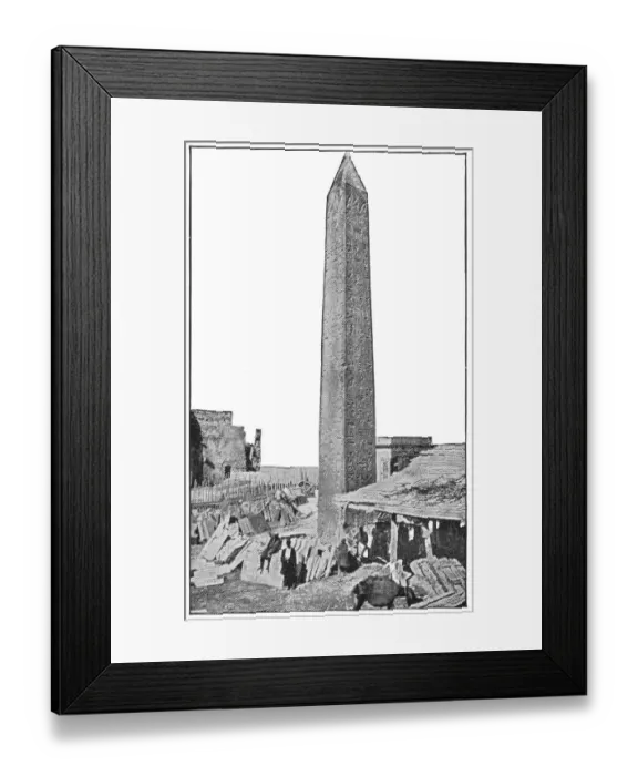 Framed Print : Cleopatras Needle in Alexandria, Egypt - Ottoman Empire Framed Print : Cleopatras Needle in Alexandria, Egypt - Ottoman Empire