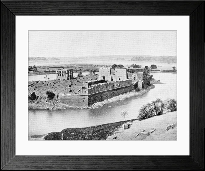 Framed Print : Philae Temple in Aswan, Egypt - Ottoman Empire Framed Print : Philae Temple in Aswan, Egypt - Ottoman Empire