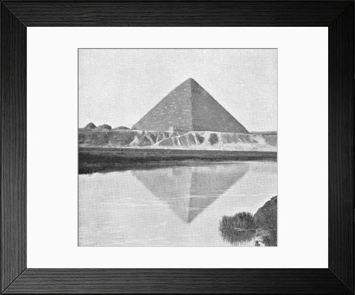 Framed Print : The Great Pyramid in Giza, Egypt - Ottoman Empire Framed Print : The Great Pyramid in Giza, Egypt - Ottoman Empire