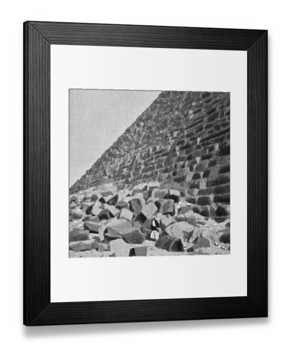 Framed Print : The Great Pyramid in Giza, Egypt - Ottoman Empire Framed Print : The Great Pyramid in Giza, Egypt - Ottoman Empire