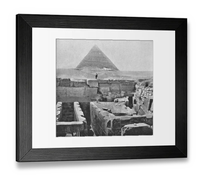 Framed Print : Pyramid of Khafre in Giza, Egypt - Ottoman Empire Framed Print : Pyramid of Khafre in Giza, Egypt - Ottoman Empire