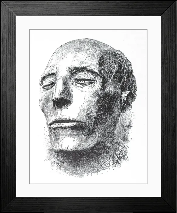 Framed Print : Mummy of Seti I in Egypt in 1895 Framed Print : Mummy of Seti I in Egypt in 1895