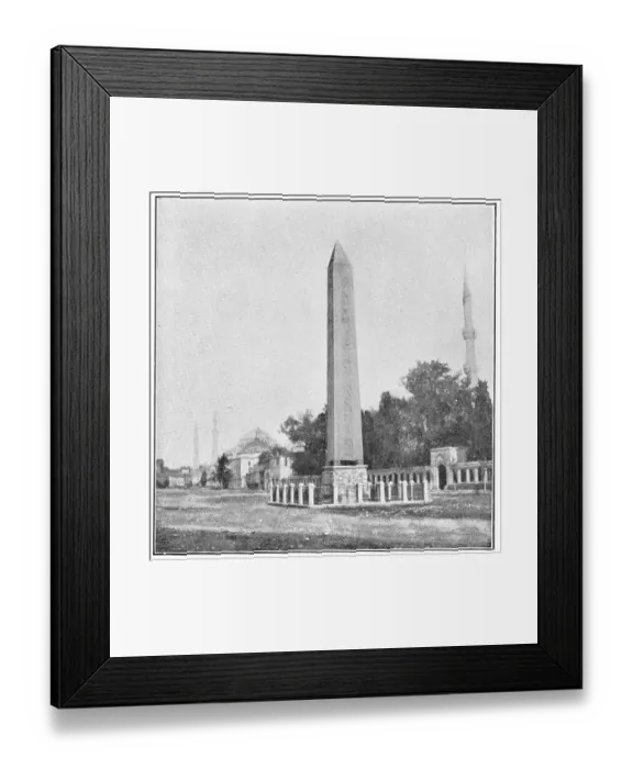 Framed Print : Obelisk of Theodosius at the Hippodrome of Constantinople in Istanbul, Turkey - 19th Century Framed Print : Obelisk of Theodosius at the Hippodrome of Constantinople in Istanbul, Turkey - 19th Century