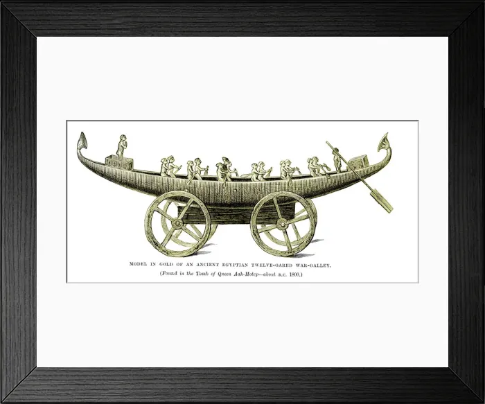 Framed Print : Ancient Egytian War Galley