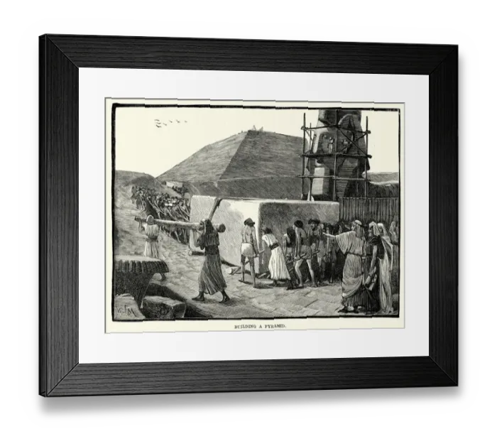 Framed Print : Ancient Egyptians building a Pyramid Framed Print : Ancient Egyptians building a Pyramid