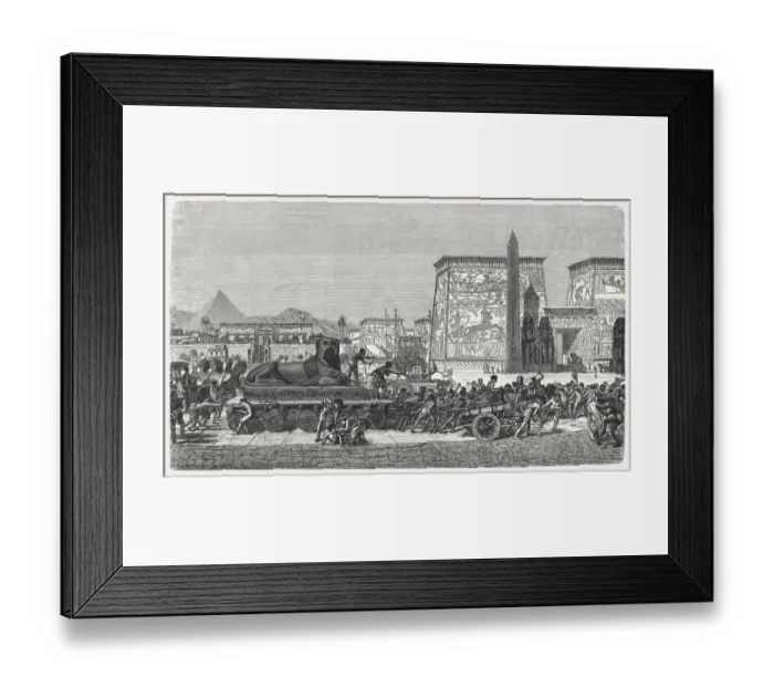 Framed Print : Erection of magnificent buildings in Ancient Egypt, published in 1880 Framed Print : Erection of magnificent buildings in Ancient Egypt, published in 1880