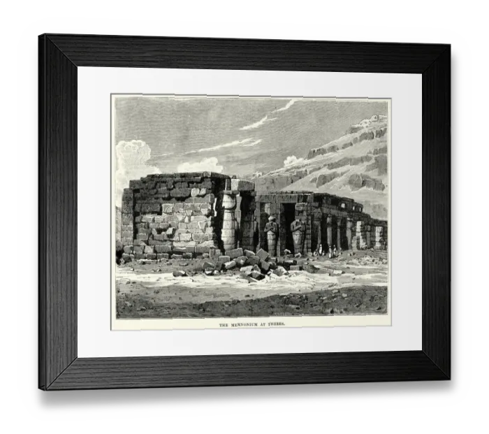 Framed Print : Ancient Egypt - Ruins of the Ramesseum at Thebes Framed Print : Ancient Egypt - Ruins of the Ramesseum at Thebes