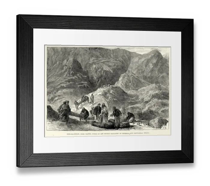 Framed Print : Deir el-Bahari Egypt - Discovery of Mummies 1882 Framed Print : Deir el-Bahari Egypt - Discovery of Mummies 1882