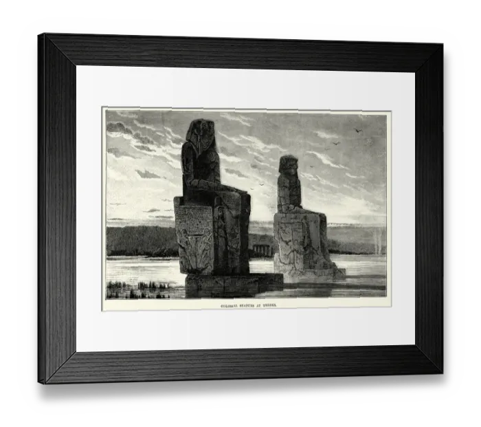 Framed Print : Ancient Egyptian Colossal States at Thebes Framed Print : Ancient Egyptian Colossal States at Thebes