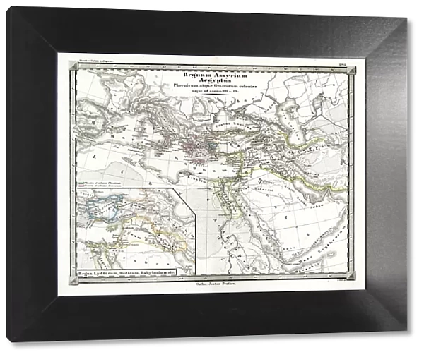 Antique Map of the Assyrian Empire