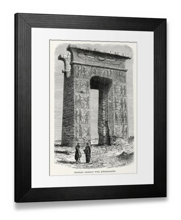 Framed Print : Egyptian archway with Hieroglyphics Framed Print : Egyptian archway with Hieroglyphics