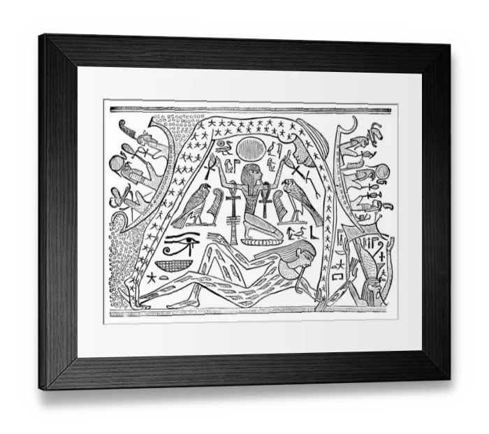 Framed Print : Egyptian Symbols Of Heaven And Earth Framed Print : Egyptian Symbols Of Heaven And Earth