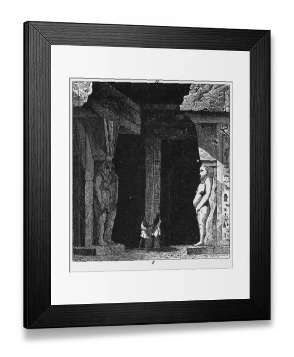 Framed Print : Ancient Egyptian Temple of Typhon at Denderah Engraving Framed Print : Ancient Egyptian Temple of Typhon at Denderah Engraving