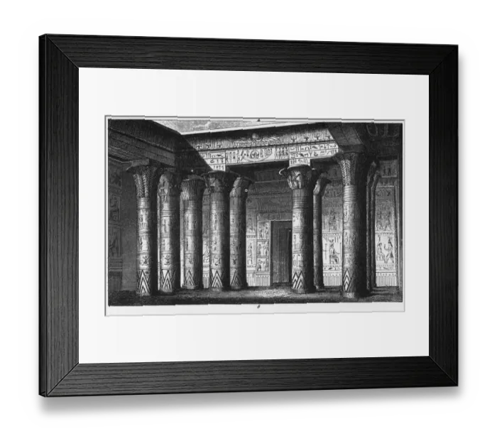 Framed Print : Ancient Egyptian Temple of Typhon at Denderah Engraving Framed Print : Ancient Egyptian Temple of Typhon at Denderah Engraving
