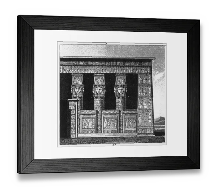 Framed Print : Ancient Egyptian Temple of Tentyra Engraving Framed Print : Ancient Egyptian Temple of Tentyra Engraving