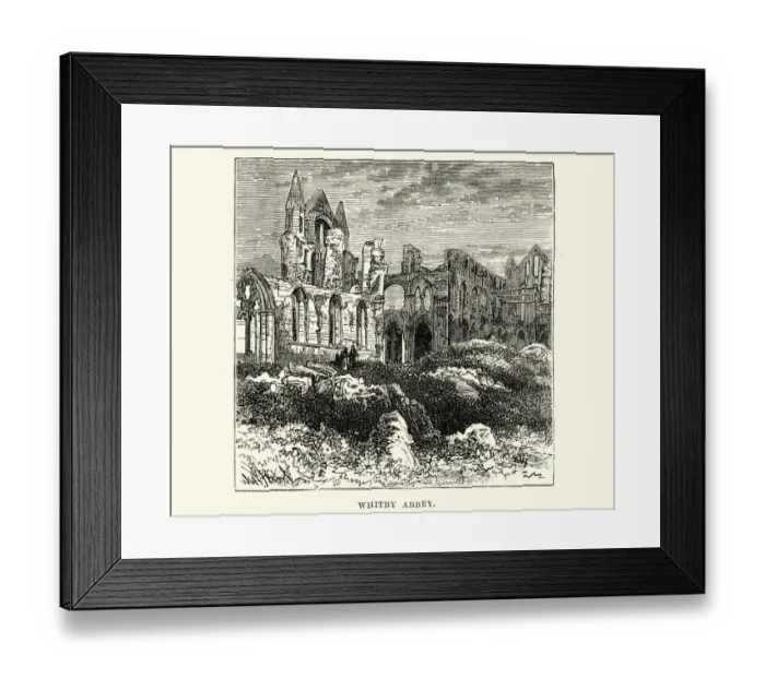 Framed Print : Ruins of Whitby Abbey, 19th Century Framed Print : Ruins of Whitby Abbey, 19th Century