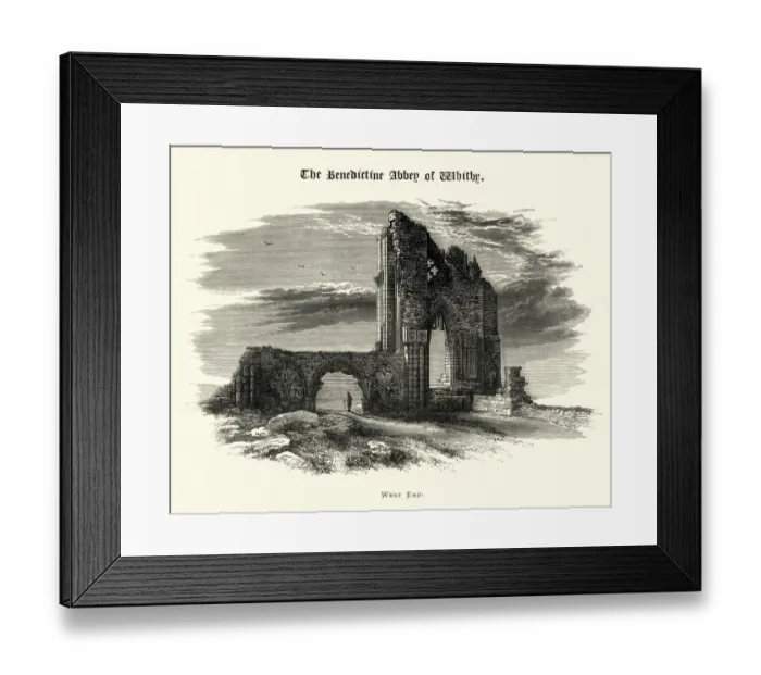 Framed Print : West End, Benedictine Abbey of Whitby, North Yorkshire Framed Print : West End, Benedictine Abbey of Whitby, North Yorkshire