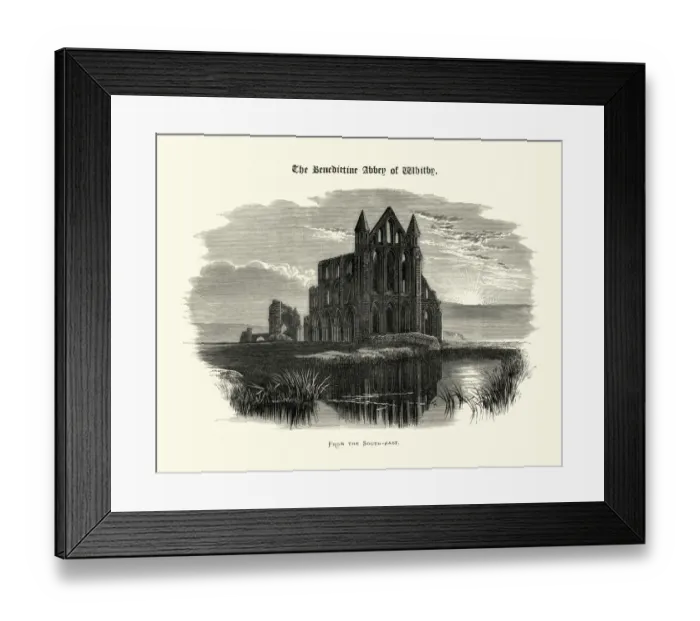 Framed Print : From the South East, Benedictine Abbey of Whitby, North Yorkshire Framed Print : From the South East, Benedictine Abbey of Whitby, North Yorkshire