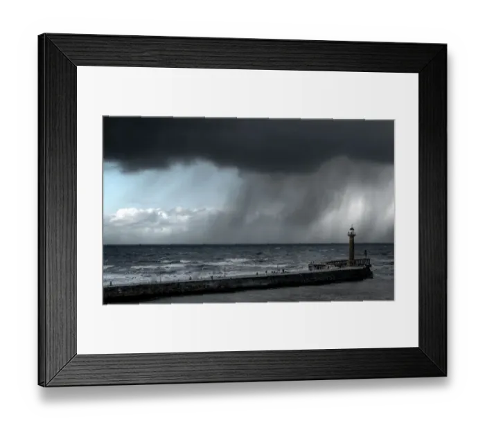 Framed Print : Whitby Pier, England Framed Print : Whitby Pier, England