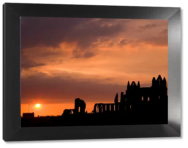 Whitby Abbey silhouette