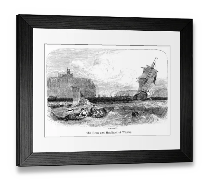 Framed Print : Town and Headland of Whitby Framed Print : Town and Headland of Whitby