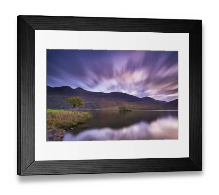 Framed Print : Crummock water in autumn with a long exposure, Lake District. UK Framed Print : Crummock water in autumn with a long exposure, Lake District. UK