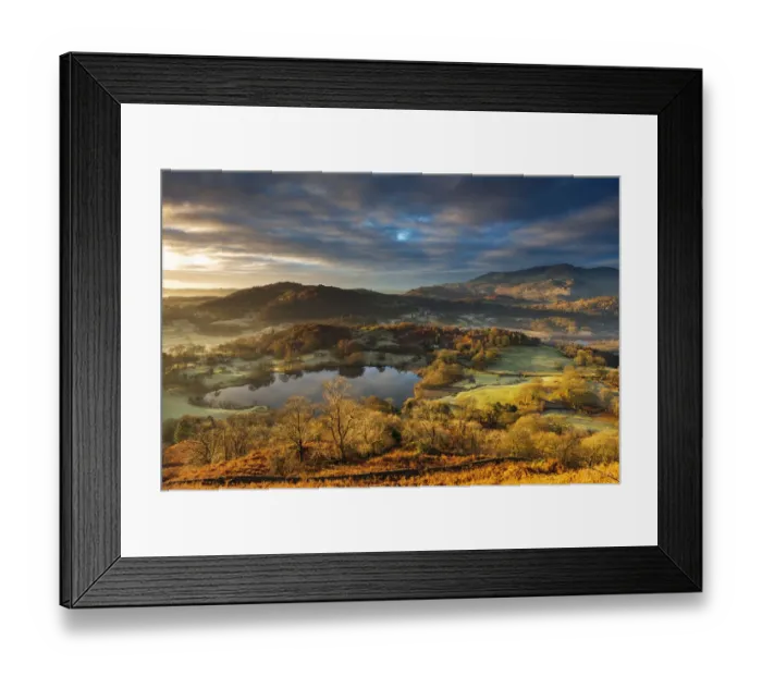 Framed Print : Loughrigg Tarn Winter Sunrise, Ambleside, Lake District, UK Framed Print : Loughrigg Tarn Winter Sunrise, Ambleside, Lake District, UK