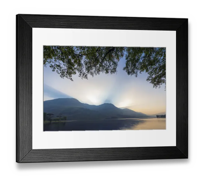Framed Print : Buttermere water lightrays at sunset, Lake District. UK Framed Print : Buttermere water lightrays at sunset, Lake District. UK