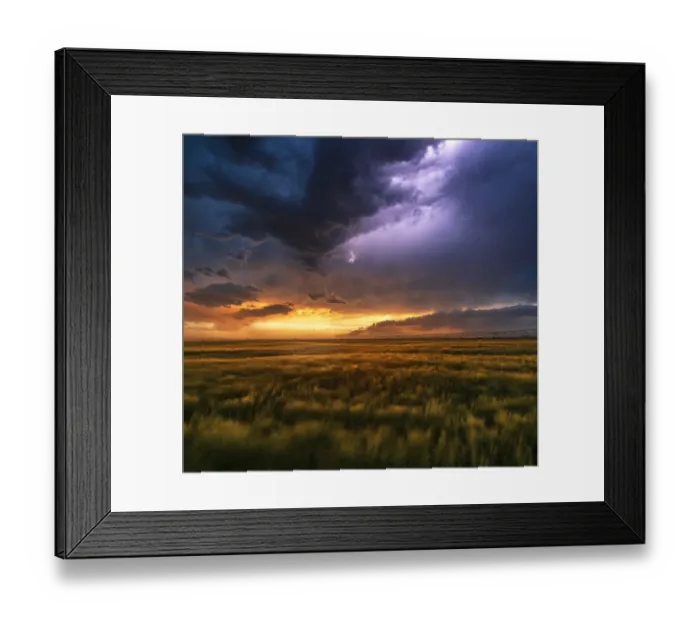 Framed Print : Lightning and storm cloud at sunset, Nebraska. USA Framed Print : Lightning and storm cloud at sunset, Nebraska. USA