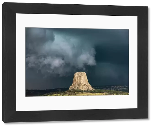 Storm over The Devils Tower, Wyoming. USA