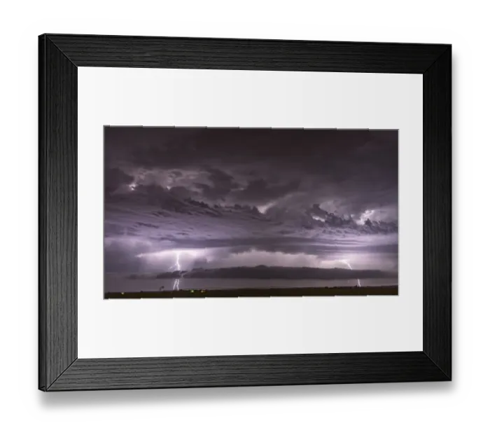 Framed Print : Strong double lightning over Nebraska. USA
