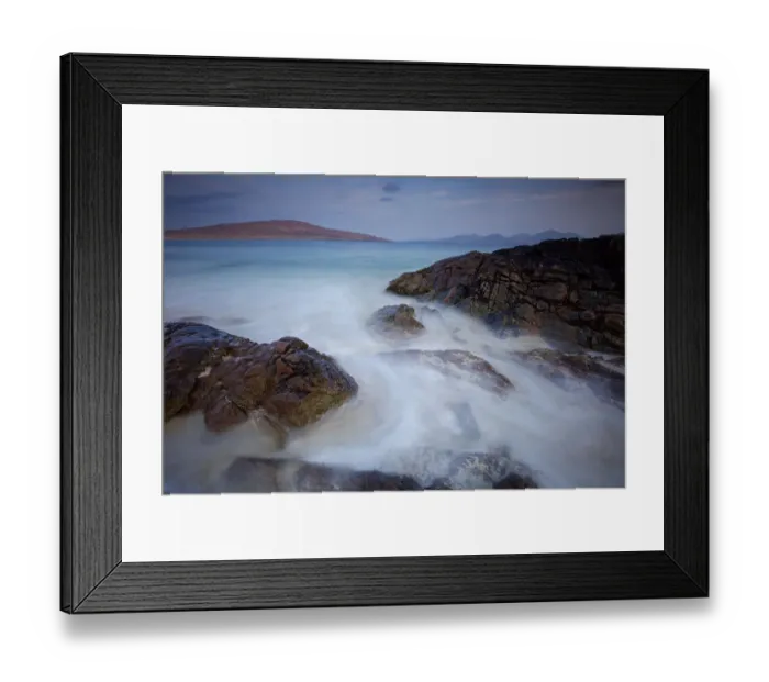 Framed Print : Long Exposure Seascape on the Isle of Harris in Scotland Framed Print : Long Exposure Seascape on the Isle of Harris in Scotland