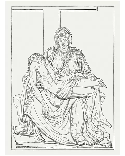 PietA (St. Peters Basilica, Vatican) by Michelangelo, published in 1878