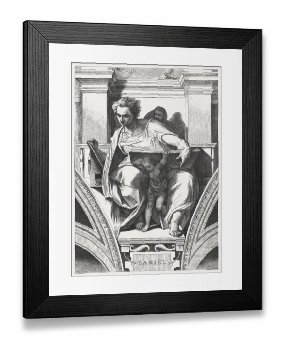 Framed Print : Prophet Daniel (Sistine Chapel, Vatican), published in 1878 Framed Print : Prophet Daniel (Sistine Chapel, Vatican), published in 1878