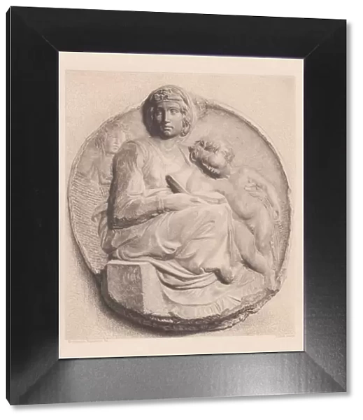 Pitti Madonna, sculpted (c. 1504) by Michelangelo, Florence, Italy, published 1884