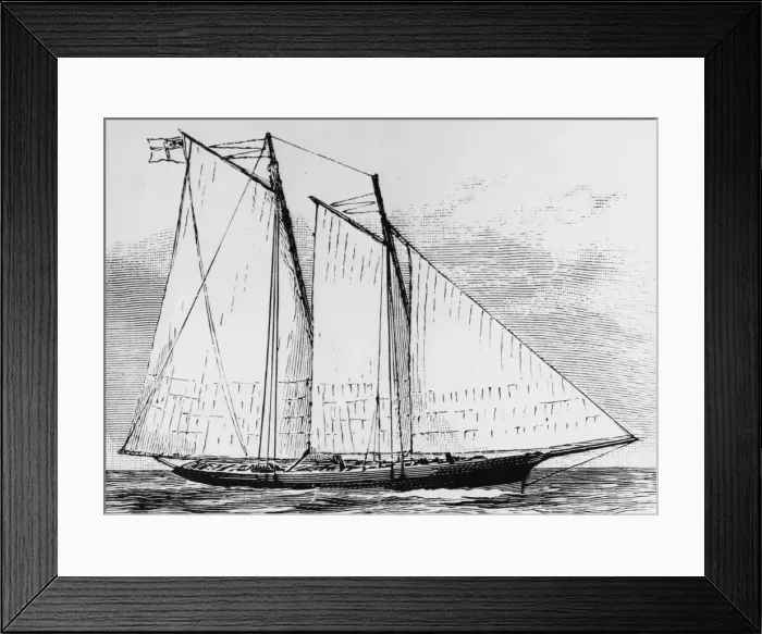 Framed Print : Alarm. The schooner Alarm, owned by Mr George Duppa, 1851 Framed Print : Alarm. The schooner Alarm, owned by Mr George Duppa, 1851
