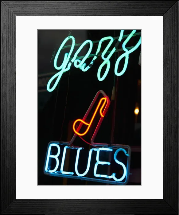 Framed Print : bar, beale street, blues, city lights, color image, fluorescent light, illuminated Framed Print : bar, beale street, blues, city lights, color image, fluorescent light, illuminated
