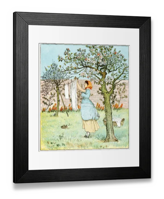 Framed Print : Sing a Song of Sixpence - The Maid was in the Garden Framed Print : Sing a Song of Sixpence - The Maid was in the Garden