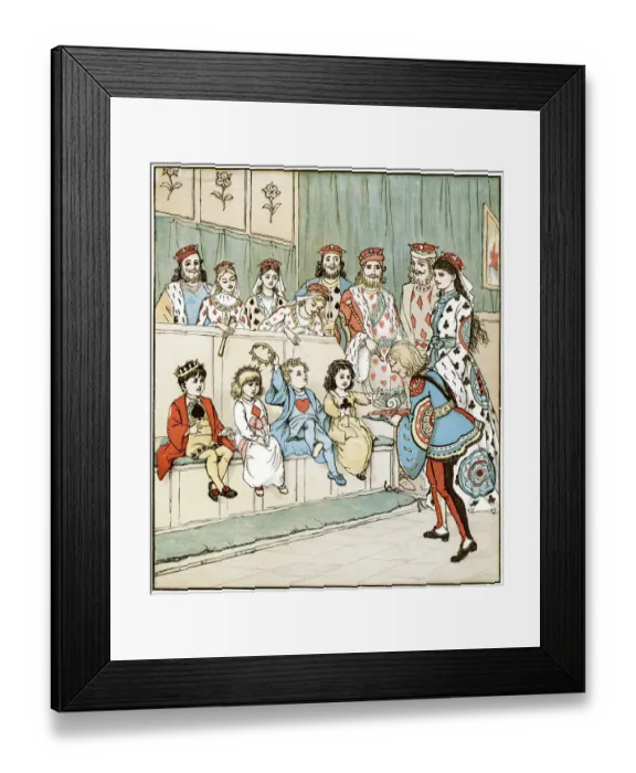 Framed Print : Queen of Hearts - Knave of Hearts Brought back those Tarts