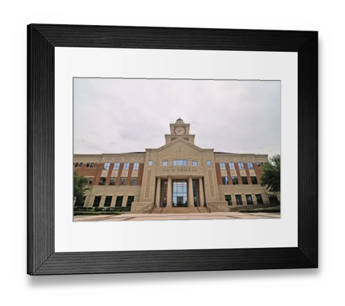 Framed Print : Sugar Land town hall