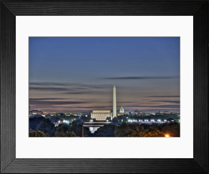 Framed Print : DC Skyline HDR